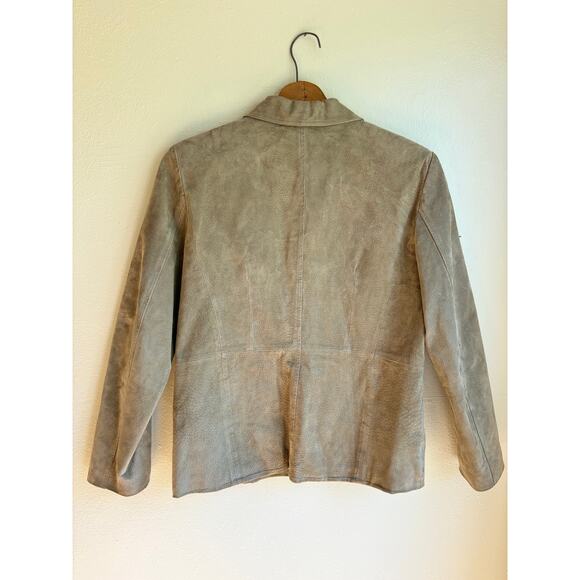Reed Leather Sportswear Womens Leather Sport Coat Jacket Sage Green Size Medium - Picture 6 of 9